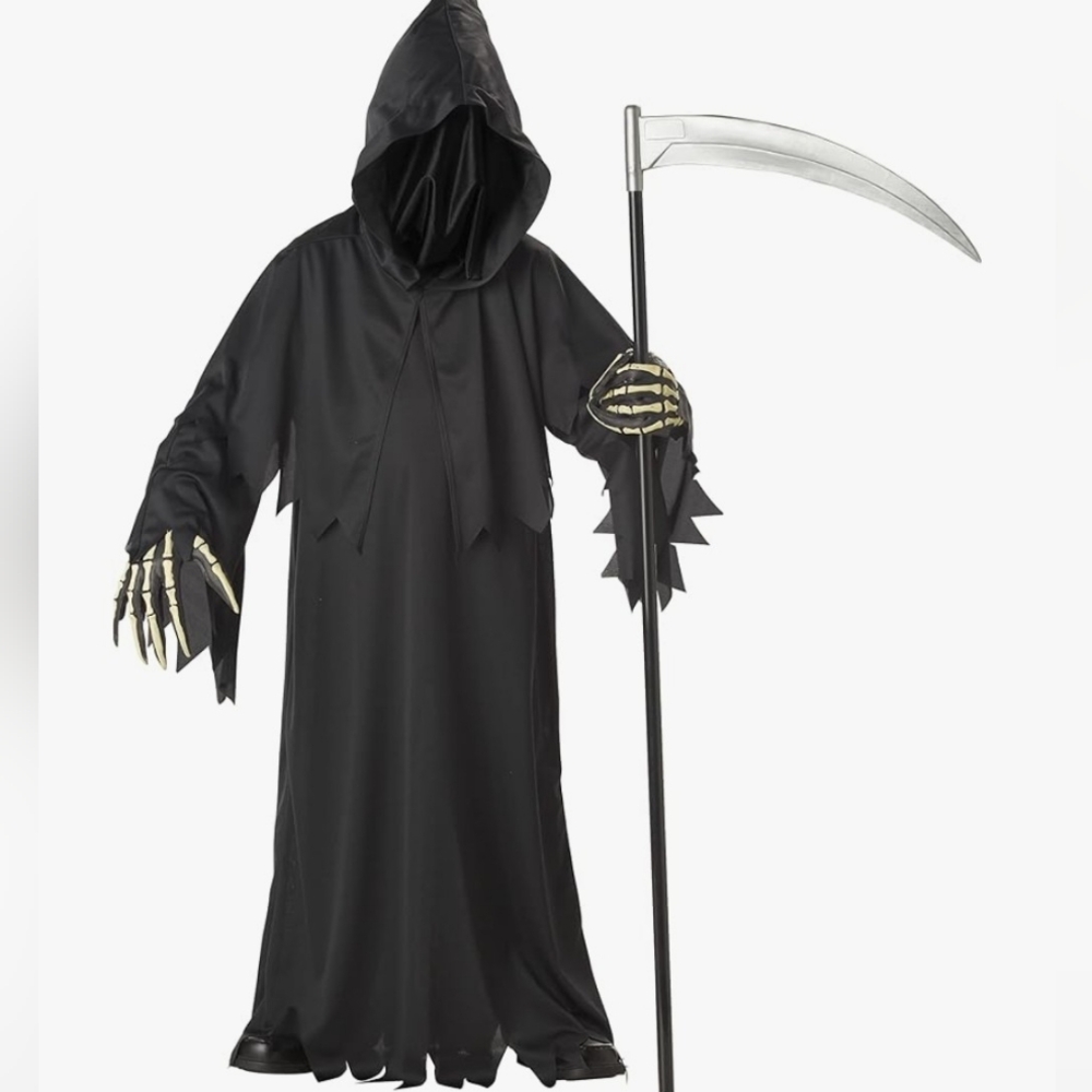 Spirit Black Hooded Reaper Costume for Kids